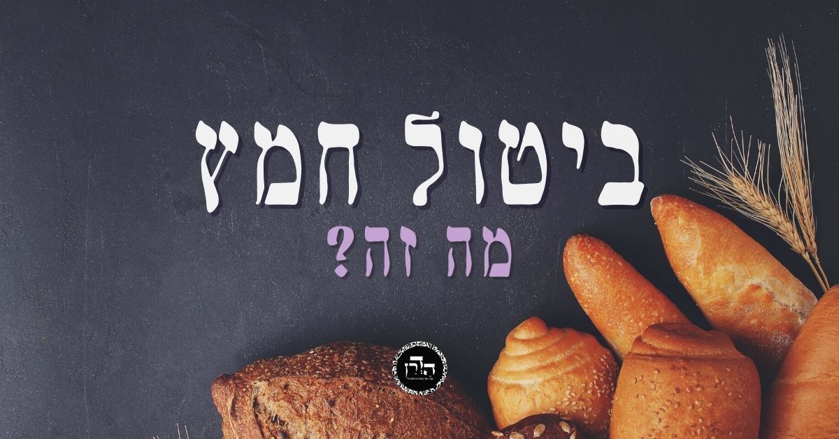 ביטול חמץ: מה זה? – גפ”ת 39